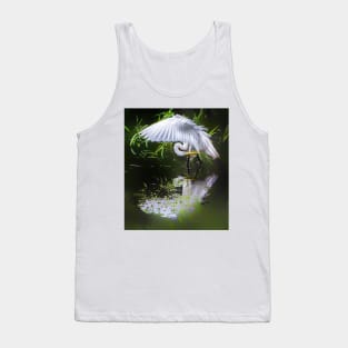 Preening egret Tank Top